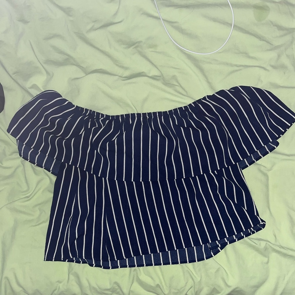 Cropped off the shoulder top